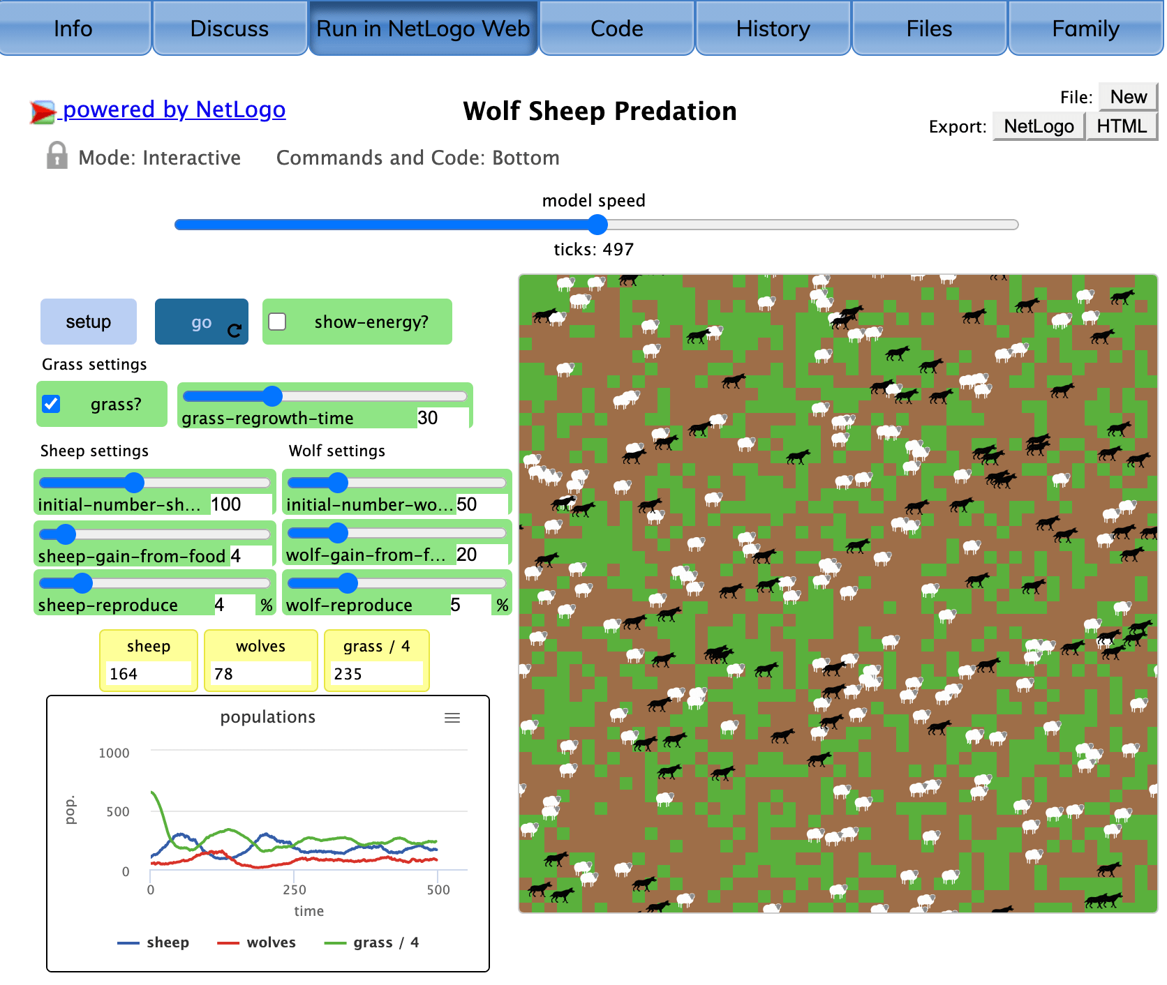 PURE LAMBDA - Emergent Behavior in the workplace | NetLogo | Wolf Sheep Predation